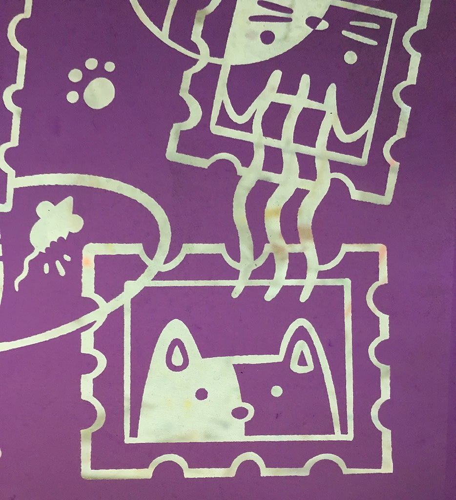 Sérigraphie : cadre enduit et insolé
