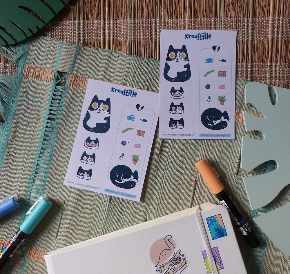Autocollants Chats personnalisÃ©s - custom stickers of your cat.